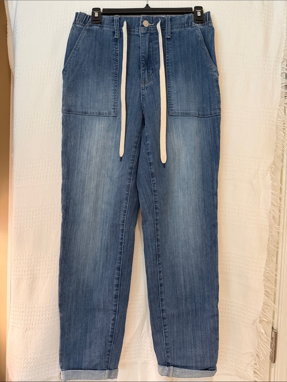 Judy Blue Light Blue Relaxed Drawstring Jeans